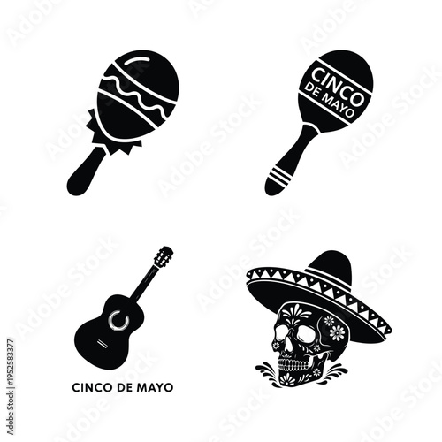 Cinco de Mayo Fiesta Icons Set