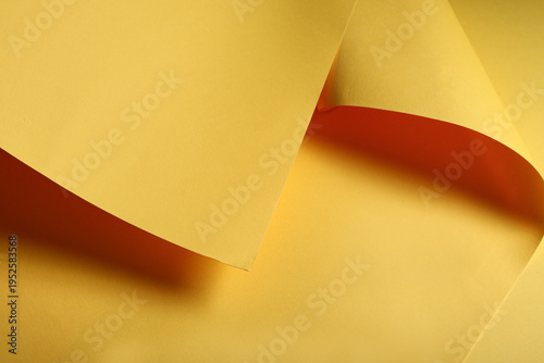 Twisted sheet of color pape...