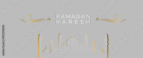 Ramadan background gray luxury