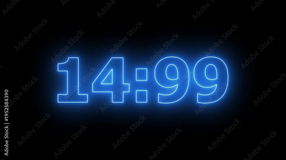 20 Seconds Countdown Timer Animation, Digital Clock Countdown, Modern ...