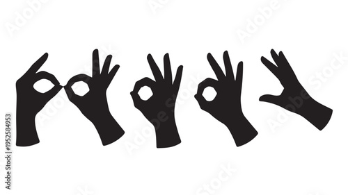 Graphic Silhouettes of Human Hand Gestures for Non-Verbal Communication