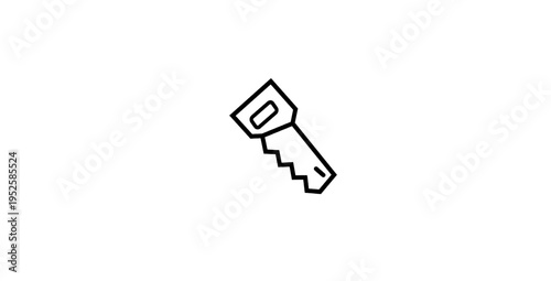 Security key outline icon design style minimal line art set. security access, door lock, digital safety, password protection, house key, unlock symbol, technology safety