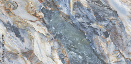 Cuadro en lienzo White calacata marble with gray veins for porcelain and ceramic texuture