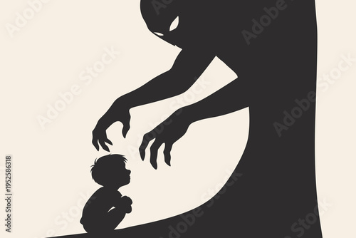 Child, dysfunctional family, shouting, noise, trauma, childhood, fear, authority, pain, darkness