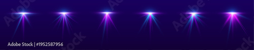 Purple glowing light streak PNG with soft reflection and neon flare. Dynamic curves create modern abstract effect. Ideal for overlays, banners, and digital illustrations.
