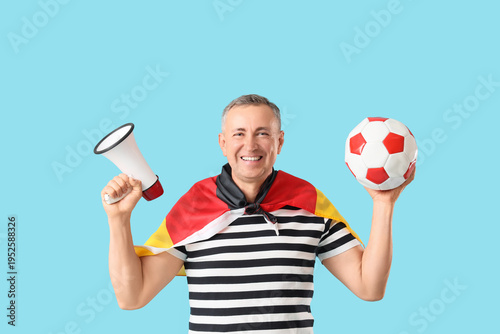 Male German sports fan with...