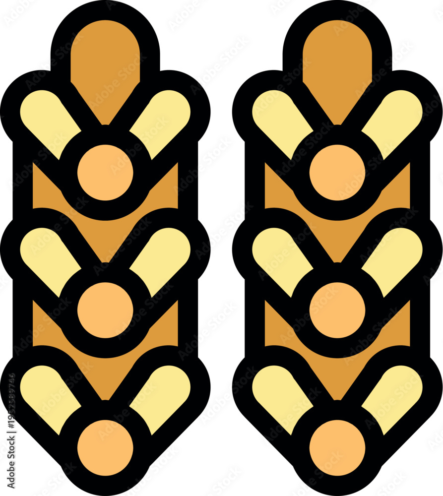 Fototapeta premium Wheat ears ripening in field, ready for harvest and flour production, symbolizing agriculture and food supply