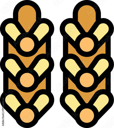 Wheat ears ripening in field, ready for harvest and flour production, symbolizing agriculture and food supply