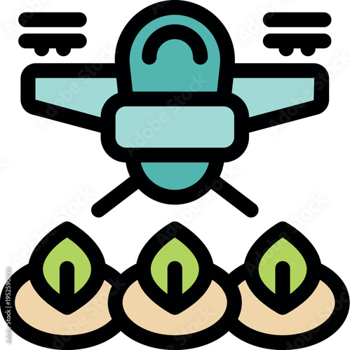 Modern agriculture utilizing drone technology for precision spraying of crops, enhancing efficiency and sustainability in farming practices