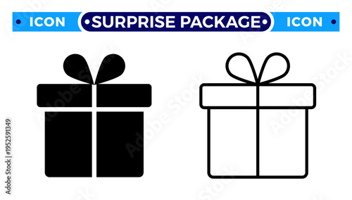 Gift Box for Birthday Surprise Reward and Ecommerce Holiday Promotion Vector Icon Set