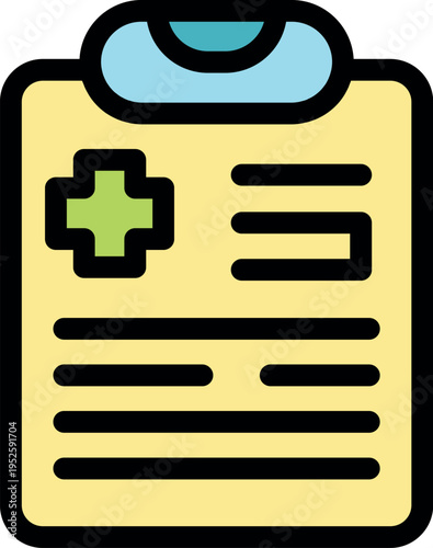 Clipboard displaying medical information, representing healthcare documentation and patient records