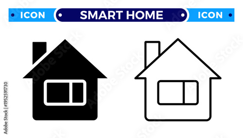 Smart Home Automation and Residential Dashboard Control with House Interface Vector Icon Set