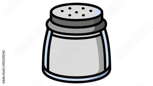 Salt Shaker Icon Illustration for Kitchen, Cooking and Food Seasoning Concept