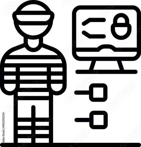 Hacker stealing sensitive data from computer, committing identity theft and cyber crime