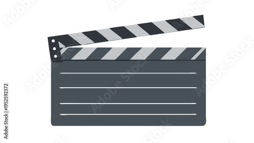 Movie Clapperboard Icon for Film Production, Cinema and Video Shooting Concept