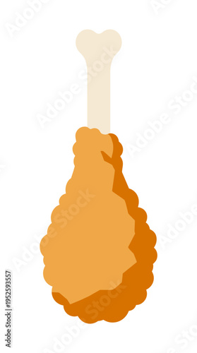 A mouthwatering fried chicken leg ready to be devoured