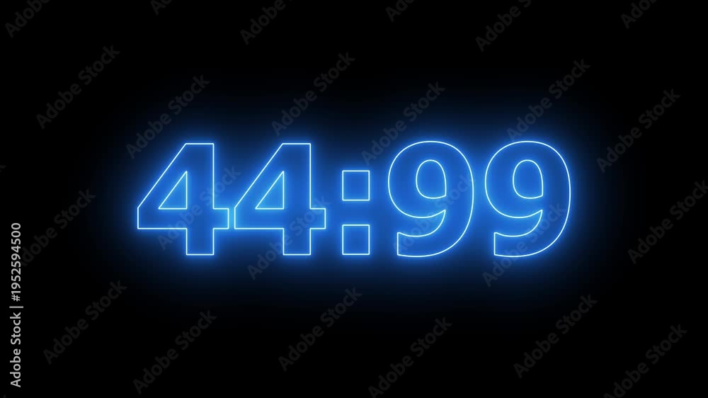 50 Seconds Countdown Timer Animation, Digital Clock Countdown, Modern ...