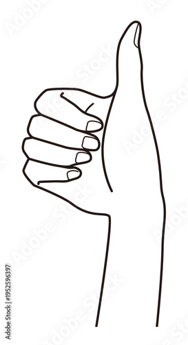 手の表現 モノクロ線画 アイコン