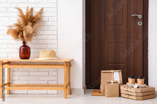 Interior of hallway with wo...