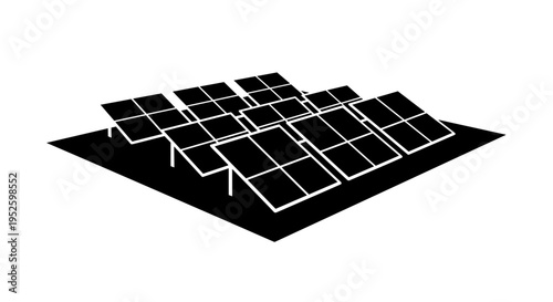 Black and white solar panel.