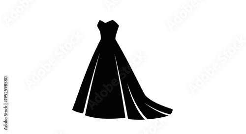 Black Evening Formal Wear Gown.
