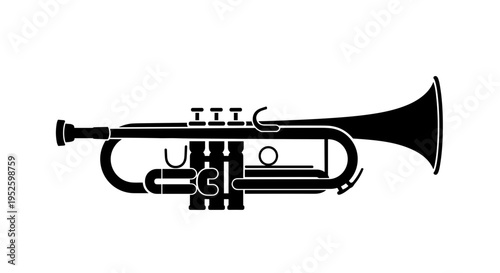 Black Trumpet Musical Instrument 1.