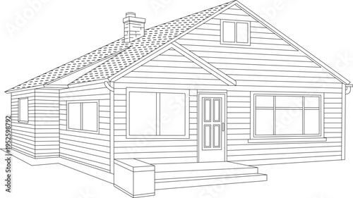 facade of a residential building in the American style