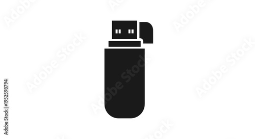 Black USB Flash Drive Device 1.