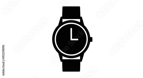 Simple Black Watch Face Design.
