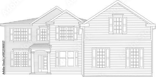 facade of a residential building in the American style