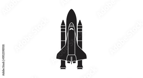 Space Shuttle Icon Black.