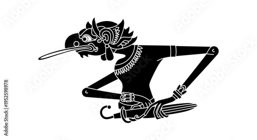 Traditional Thai Dance Mask Character.