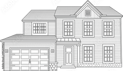 facade of a residential building in the American style