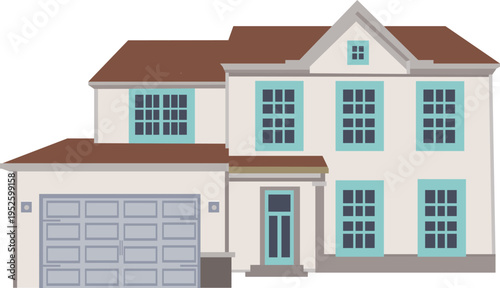 facade of a residential building in the American style