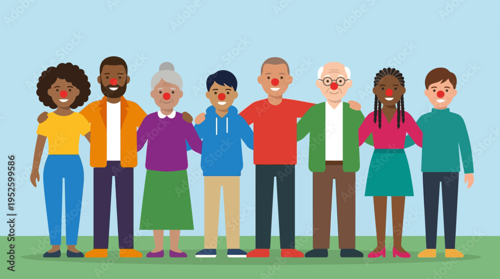 Obraz premium Diverse group of people standing together.