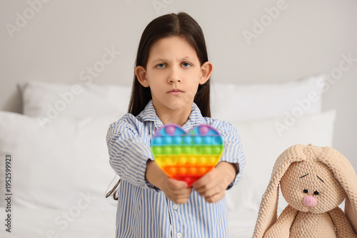 Cute girl with autistic dis...