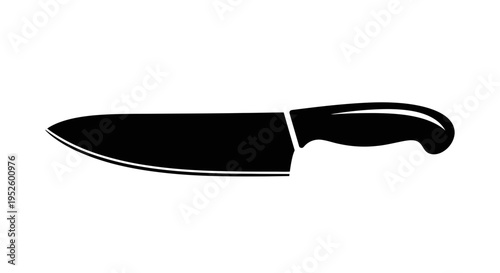 Black kitchen knife with handle 1.