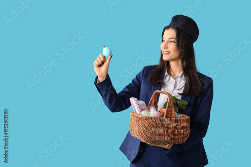 Beautiful stewardess with E...