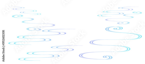 流水紋の背景イラスト　和風　波紋　吉祥文様