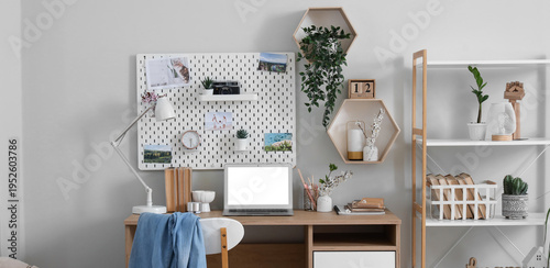 Interior of light office wi...