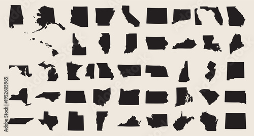 Abstract map shapes illustration set, country map silhouette collection design, geographic map elements artwork, region map shapes illustration, world map pieces clipart set, map silhouette graphic de