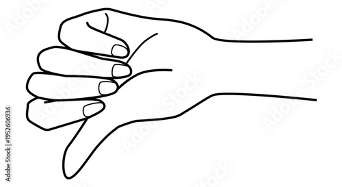 手の表現 モノクロ線画 アイコン