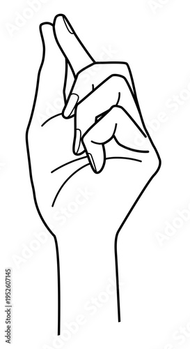 手の表現 モノクロ線画 アイコン