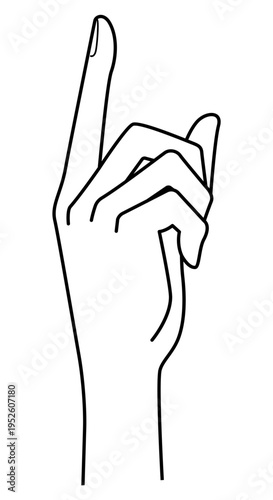 手の表現 モノクロ線画 アイコン