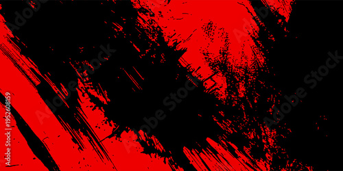 Black and red grunge texture. Scary red black scary background