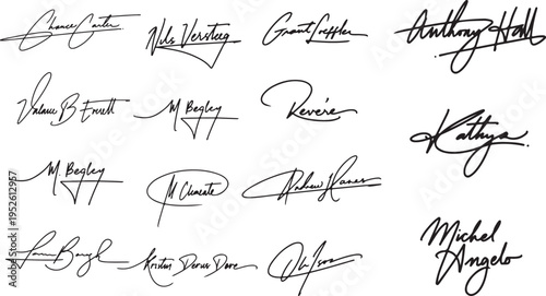 Luxury cursive signature designs