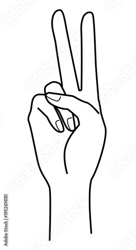 手の表現 モノクロ線画 アイコン