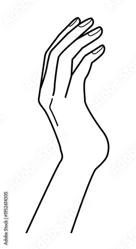 手の表現 モノクロ線画 アイコン