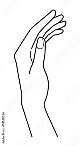 手の表現 モノクロ線画 アイコン
