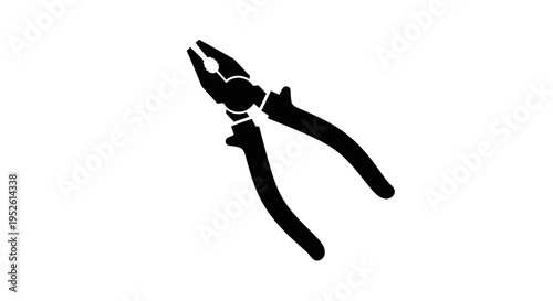Black Pliers Tool Closeup View.
